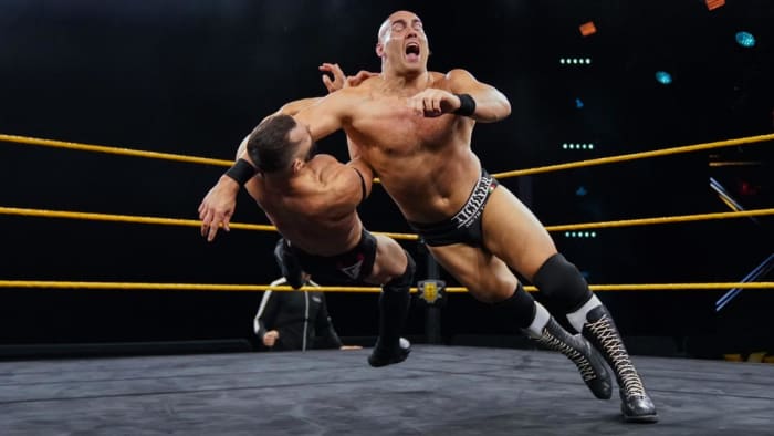 Fabian Aichner dropped a lariat on Finn Balor live on WWE's 'NXT' on Wednesday night.